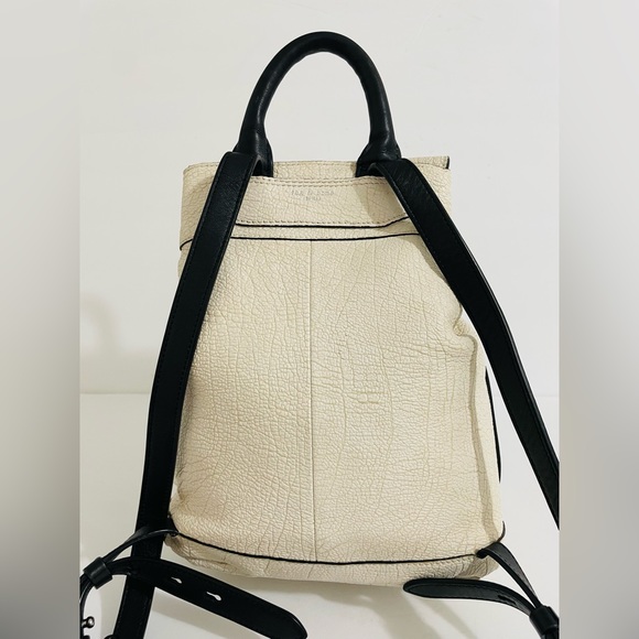 Rag & Bone Mini Pilot Drawstring Lamb Leather  Backpack White Bag - Picture 6 of 16